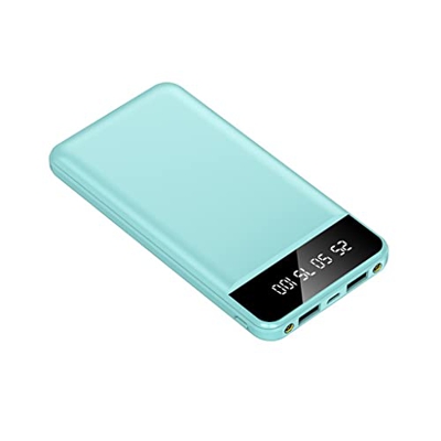 JJJ Fuente de alimentación portátil de Gran Capacidad for teléfono móvil de Gran Capacidad de 20000 mAh (Color : Blue, Size : 10000mAh)