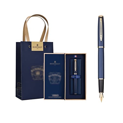 Plumas estilográficas para escribir Metal Pluma estilográfica Punta fina Caja de diseño clásico Iridium Nib 0.5mm Mejor Pluma Regalo Para Hombres Muje