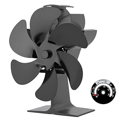 TRACUNA Ventilador de Estufa de 6 Aspas No Requiere Fuente de AlimentacióN Silencio AutomáTico Ahorro de EnergíA Ventilador EcolóGico CirculacióN de A
