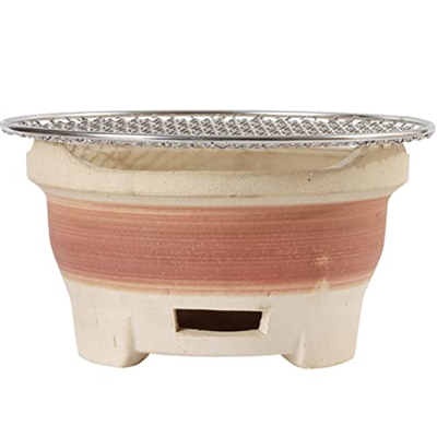 HANABASS A Quemador de carbón de 1set Grill de carbón Pottery Clay Charcoal Stufo Barbacoa Portable Barbacoa