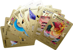 Cartas Pokemon de Colección. Cartas Pokemon Doradas, Negras y Plateadas, Cartas de Alta Potencia, Edición Coleccionista (10 Dorada) en oferta
