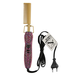 Peine Caliente Eléctrico,ANGGREK Alisador de Cabello de Doble Uso Rizador de Cabello Eléctrico Peine Alisador de Cabello Eléctrico Peine de Calor de U en oferta