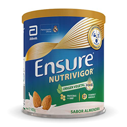 Ensure Nutrivigor Origen Vegetal - Sabor Almendra, Complemento Alimenticio para Adultos, con HMB, Proteínas, Vitaminas y Minerales, como el Calcio, La características
