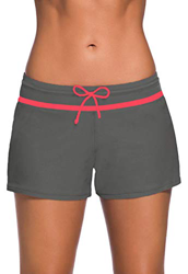 ZDQ Shorts Natacion Mujer Ajustable Corto Pantalones Baño Transpirables Bikini Pantalon Comodos Surf Short Secado Rápido Deportes Acuáticos Pantalones en oferta