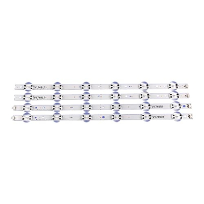 CARZE LED Tira de retroiluminación (4) Apta for LG 49UV340C 49LJ614V 49UJ6525 49UJ6585 49UJ6565 49UJ651V 49UJ670V 49UJ701V V17 49 R1 L1 Art3 2862 2863