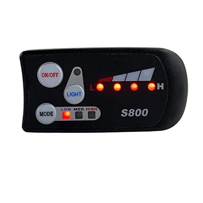 KVSERT Bicicleta eléctrica 36V48V S800 LED LCD Medidor Panel de Control Pantalla para Ebike Controlador 5 Pin Impermeable Conector