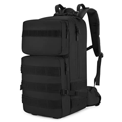 HUNTVP 55L Mochila de Asalto Táctica Gran Mochila Estilo Militar Impermeable para Las Actividades Aire Libre Senderismo Caza Viajar, Negro características