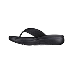 Skechers Go Walk Arch Fit Sandalia, Hombre, Textil Negro y Lima, 42 EU características