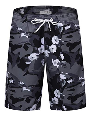 APTRO Bañadores de natación, Pantalones Cortos de los Hombres de Secado rápido Playa Surf Pantalones Cortos de natación Tallas Grandes Camuflaje K18 L