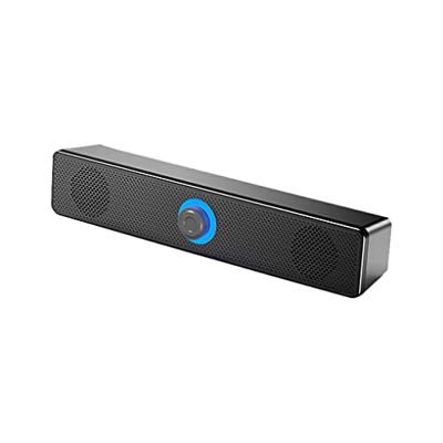 Guangcailun Altavoz Subwoofer de doble bocina Altavoz Barra de sonido Teatro PC Reproductor de música, 350T