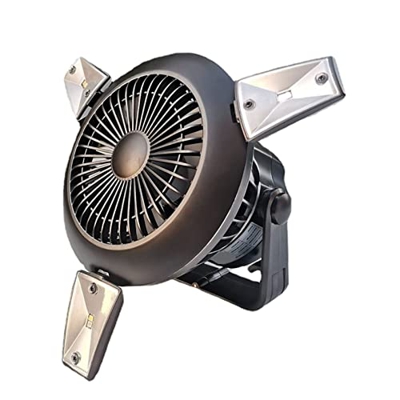 KAICAN Ventilador de Camping Ventilador Solar para Tienda de CampañA Ventilador con BateríA Recargable USB con LáMpara LED para Viajes Hogar Camping I