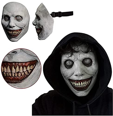 YGN Máscara de Halloween espeluznantes demonios sonrientes disfraz de Halloween fiesta cosplay accesorios máscara malvada aterradora decoraciones de H