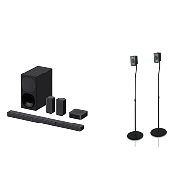 Sony HT-S40R - Barra de Sonido 5.1 (Sistema de Cine en Casa, Altavoces Traseros Inalámbricos, 600 W, Dolby Digital, Bluetooth, Sonido Envolvente), Neg