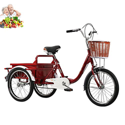 Triciclo para ancianos con 3 ruedas para adultos, bicicletas de tres ruedas para viajes de ocio y transporte, compras, salidas, compras, jugar (color: características