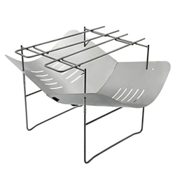 FMOPQ Barbecue Grill Foldable Charcoal Grill Portable Stainless Steel Grill Camping Cooking Heating Burning Fire Station Ultra-Light Titanium Material características
