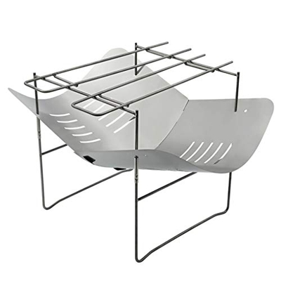FMOPQ Barbecue Grill Foldable Charcoal Grill Portable Stainless Steel Grill Camping Cooking Heating Burning Fire Station Ultra-Light Titanium Material