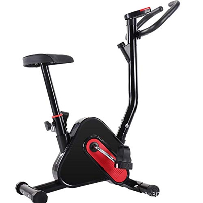 Bicicleta estática plegable de fitness - Equipo de fitness interior con monitor LCD y soporte para teléfono/tableta estacionario plegable entrenador p