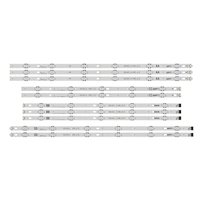 CARZE 10pcs LED Falta de retroiluminación FIT FOR LG 60InCH 6 0UJ63 60UJ63_UHD_A 60UJ6300-UA 60UJ6050-UA 60UJ634V 60UJ6500 NC600DGE-AAFX3 AAFXC Tiras 