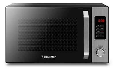 Inventor Microondas MWO-28L-BD de 900W, 28 litros de Capacidad, Grill 1100W, Convección 2500W - Cocción en Dos Tiempos, Descongelación, Temporizador 9