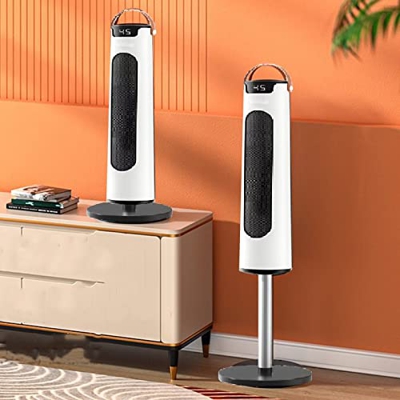 MIJIE Tower Fläktvärmare för hem Lågenergi Tyst, 2kw upprättstående fristående elektrisk fläktvärmare, Rumskolonnvärmare Med Timer Och termostat, osci