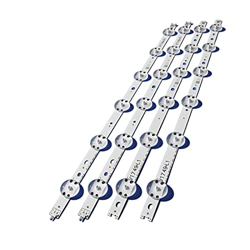 CARZE 4 Piezas LED Falta de retroiluminación Adecuada for LG 49 '' TV 6916L-2862A 6916L-2863A V17 49 R1 + L1 Art3 49UJ670V-ZD 49UJ651V LC490DGG (FK) ( características