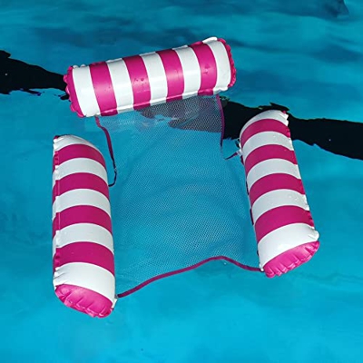 Karkar Colchón de aire para piscina para adultos – Colchón de aire de red – Piscina juguete hamaca de agua 4 en 1 para colchones, sillón, colchón de n