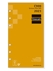 Finocam - Recambio Anual 2023 Classic Semana Vista Horizontal Enero 2023 - Diciembre 2023 (12 meses) Español C999 características