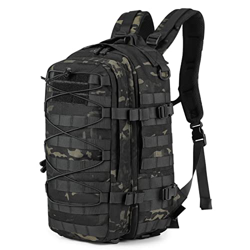 HUNTVP 20L Pequeña Mochila de Asalto Estilo Militar Táctical 1000D Bolsa de Hombro Impermeable de Nylon para Caza Viajar Senderismo,Camo características