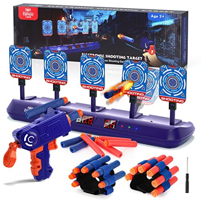 Lehoo Castle 5 Diana Nerf, Objetivo Digital Electrónico con Pistola Juguete, Incluye 20 Balas, Muñequeras, Pegatinas, Juguetes Niños, Regalos para Niñ