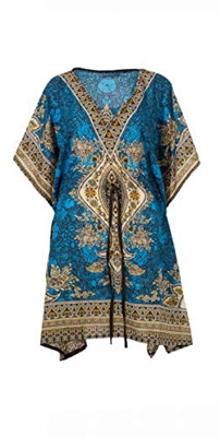 Kaftan Corto Oriental Estilo Túnica Boubou African Vestido Curso Verano Kaftan Djellaba Mujer Boheme Túnica Playa Beachwear Oversize Túnica Caftan, tu