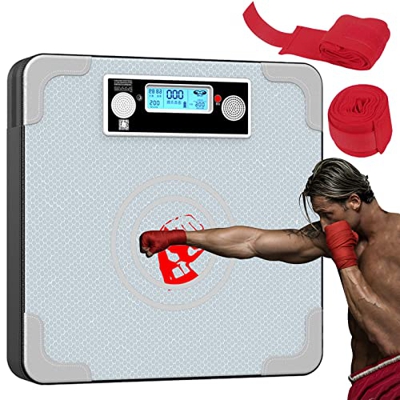 Jjtsxd Pared De Boxeo Golpear Blanco Almohadilla De Entrenamiento para Los Hombres Las Mujeres, con Las Envolturas De La Mano De Boxeo, Equipo De Entr