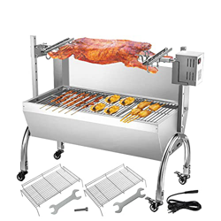 Máquina Tostado Acero Inoxidable Altura Altura De Carbón Ajustable De Carbón Con 132 Libras Deflector De Viento Para Acampar El Patio Trasero De Barba en oferta