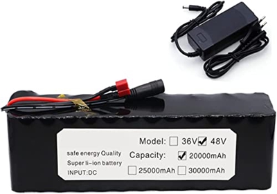 GZYHDC Batería Bicicleta Eléctrica Paquete Batería 48V 20Ah Batería Alta Potencia 1000W Paquete Batería Iones Litio 20000mAh Karts Eléctricos Scooter 