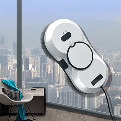 Hengqiyuan Robot Limpiacristales, Robot Limpiacristales Inalámbrico con Mando a Distancia con Función de Pulverización 2800Pa Potencia de Succión 30ml