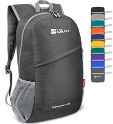 ZOMAKE Mochila Plegable Ligera 20L,Mochilas Pequeñas para Hombre Mujer,Mochilas Compacta para Viajar Senderismo(Gris Medio) características