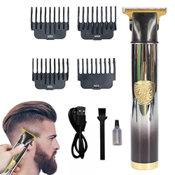 T9 Electric Hair | Profesional T9 Mens T-Blade Hair s | Cortador de pelo inalámbrico T-Blade para bigotes, cabello de nariz, aseo con 4 guías Peine J- precio