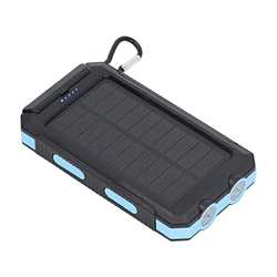 Banco de Energía Solar de 20000 MAh, Cargador de Teléfono Solar Resistente Al Agua IP66, Batería Externa de Carga Rápida con Linterna para Acampar, Se características