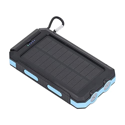 Banco de Energía Solar de 20000 MAh, Cargador de Teléfono Solar Resistente Al Agua IP66, Batería Externa de Carga Rápida con Linterna para Acampar, Se