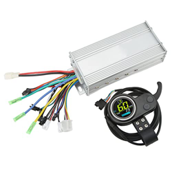 Pwshymi Kit de panel de controlador de bicicleta eléctrica, resistente al desgaste, 48 V 60 V, controlador de scooter eléctrico, panel LCD, protección características