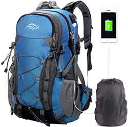 SOMBLG Mochila de senderismo Montañismo Bolsa de trekking 40L Duradero Impermeable USB Viaje Escalada al aire libre Mochila de camping para hombres Mu características