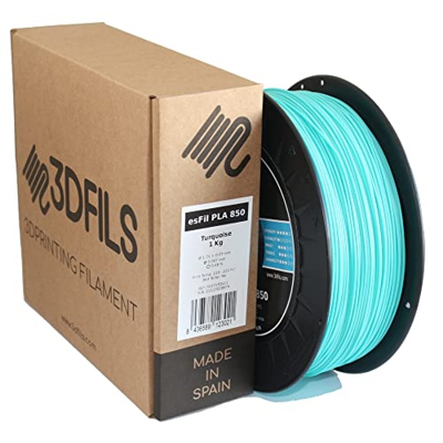 3DFILS - Filamento PLA para impresión 3D esFil PLA MAX: 1.75 mm, 1 Kg, Turquesa