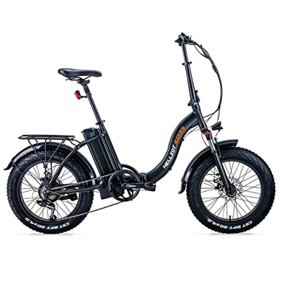 Helliot Bikes -RSXI Bicicleta eléctrica 250W, Plegable, Ruedas Fat de 20 Pulgadas, autonomía hasta 45 kilómetros, Marco de Aluminio y Cambio Shimano d
