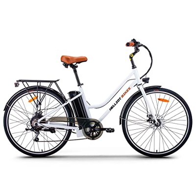 Helliot Bikes - MJ1 Bicicleta eléctrica 250W, Bici De Paseo, Ruedas de 28 Pulgadas, autonomía hasta 45 kilómetros, Marco de Aluminio y Cambio Shimano 