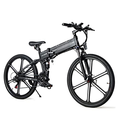 Bicicleta eléctrica Bicicleta de montaña, 26 pulgadas 10Ah 48V Bicicleta eléctrica plegable Motor sin escobillas de alta velocidad Bicicleta eléctrica