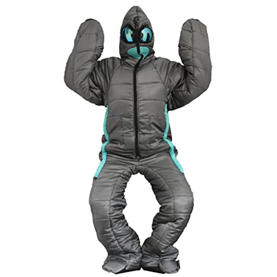 FASFSAF Saco de Dormir PortáTil de Cuerpo Entero, Saco de Dormir AlieníGena, Saco de Dormir Momia Humanoide para Adultos, con Mangas Brazos y Piernas,