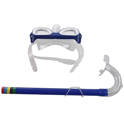Qtrednrry Máscara de buceo para niños, de 3 a 8 años, color azul