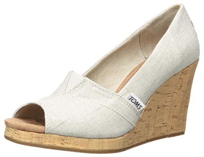 TOMS Classic Wedge, Sandalia De Cuña Mujer, Blanco Roto, 37 EU