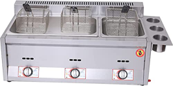 SILVOSWAN Freidora de Gas Profesional, Tanque de freidora de Gas de 24L/36L, freidora de Patatas Fritas de Pollo de Acero Inoxidable con Cuchara de Ce en oferta