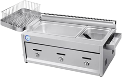 SILVOSWAN Freidora de gas de gran capacidad de 12 l, freidora de GLP de acero inoxidable for uso doméstico y comercial, potencia de fuego ajustable, c en oferta