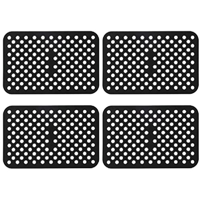 Air Fryer Liners Accesorios de Silicona Reutilizable Rectangular Antiadherente Silicona Air Fryer Pads Material de Silicona 3 Colores Air Fryer Liners